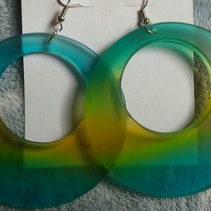 Blue/Yellow Fade Earrings